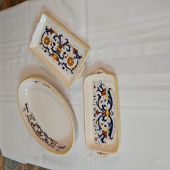 Source Unknown Dining Set Of 3 Made In Italy Ceramica Nova Deruta